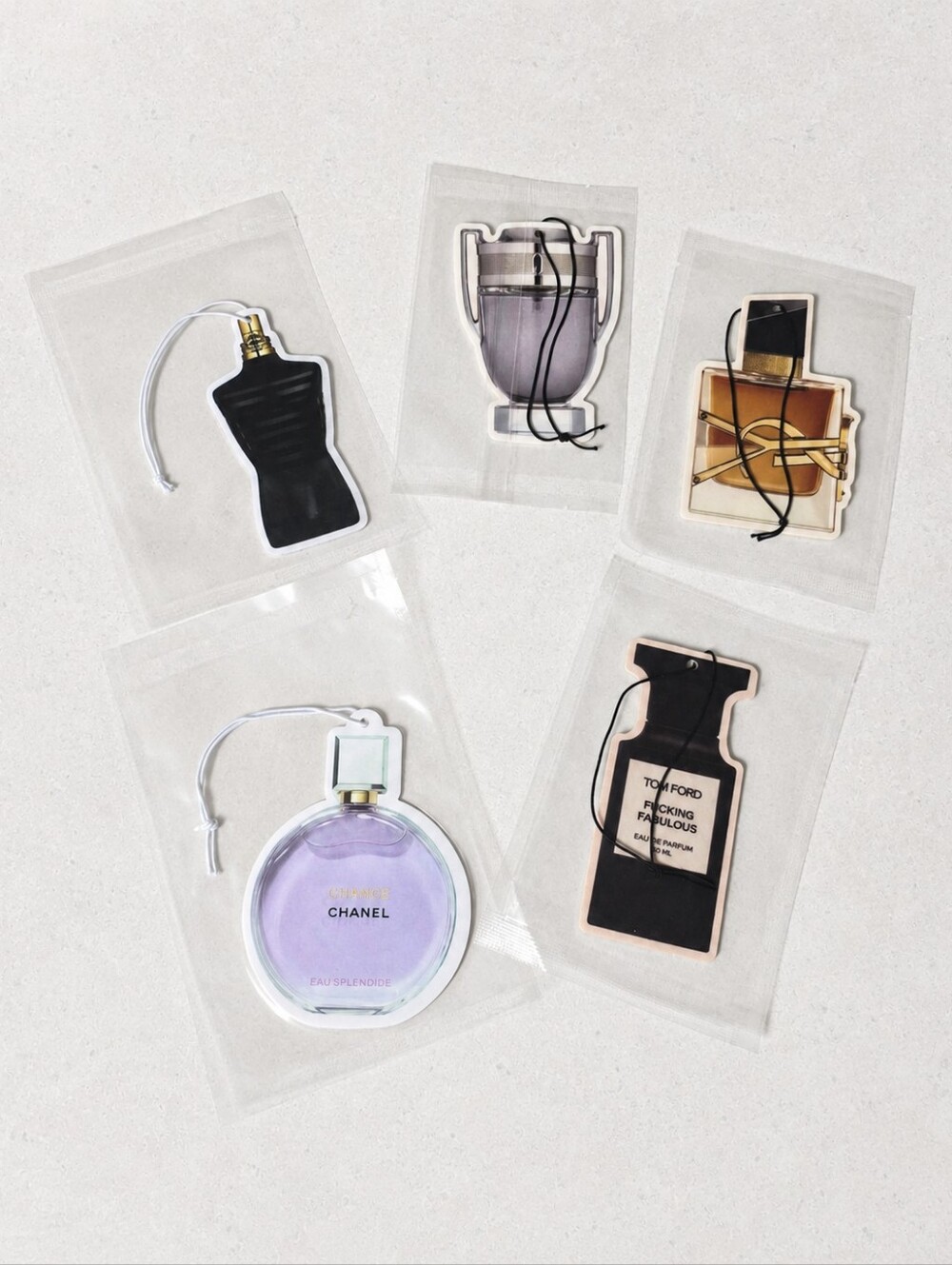 Set of 5 Designer Perfume Car Air Fresheners Set 2 New Sealed